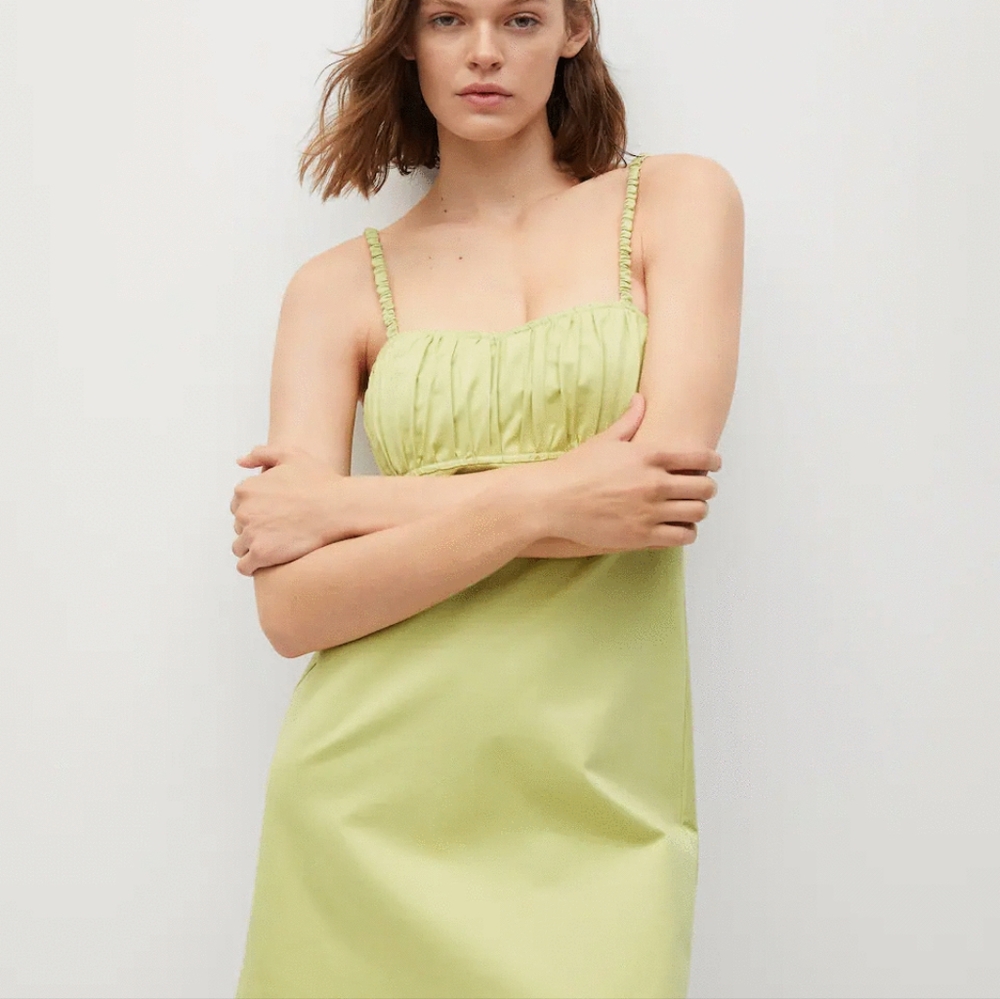 NWT Mango Gather Detailed Dress